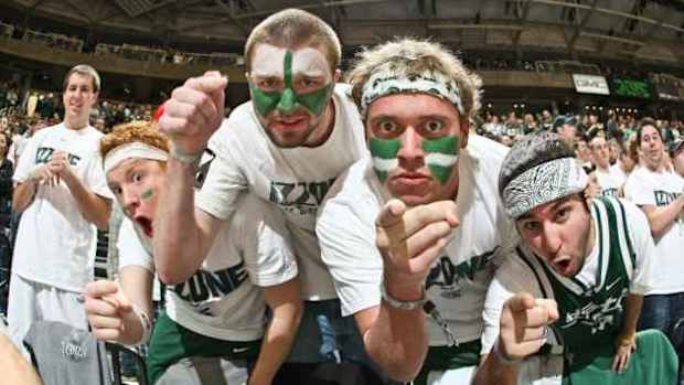 Spartan fans asked to wear white to MSU-Purdue on Sunday.  Photo courtesy of MSU SID.